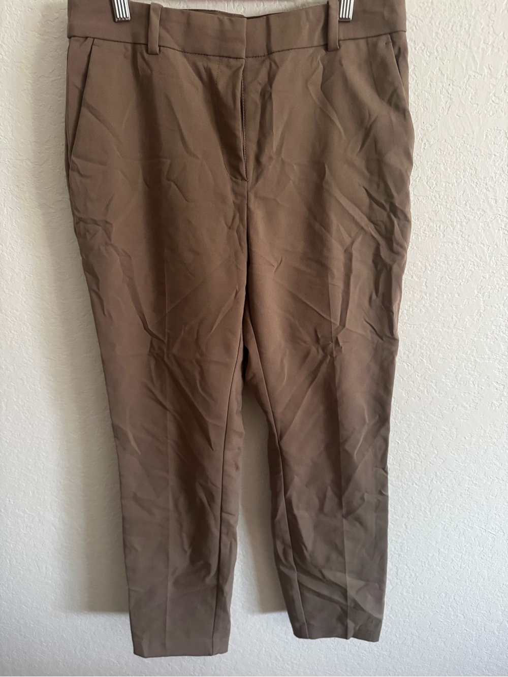 H&M Taupe Brown Slim Ankle Dress Pants Trousers Size 10